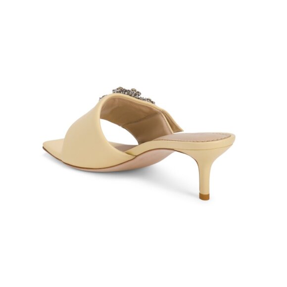 ALLEGRA JAMES Yellow Leather Harper Heels - Picture 2 of 2